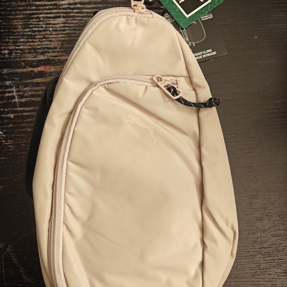 Puma Light beige Crossbody Mini Backpack Strap Pocket